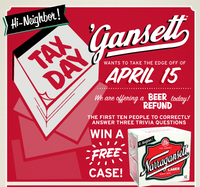Contest: Win A Free Case Of 'Gansett!