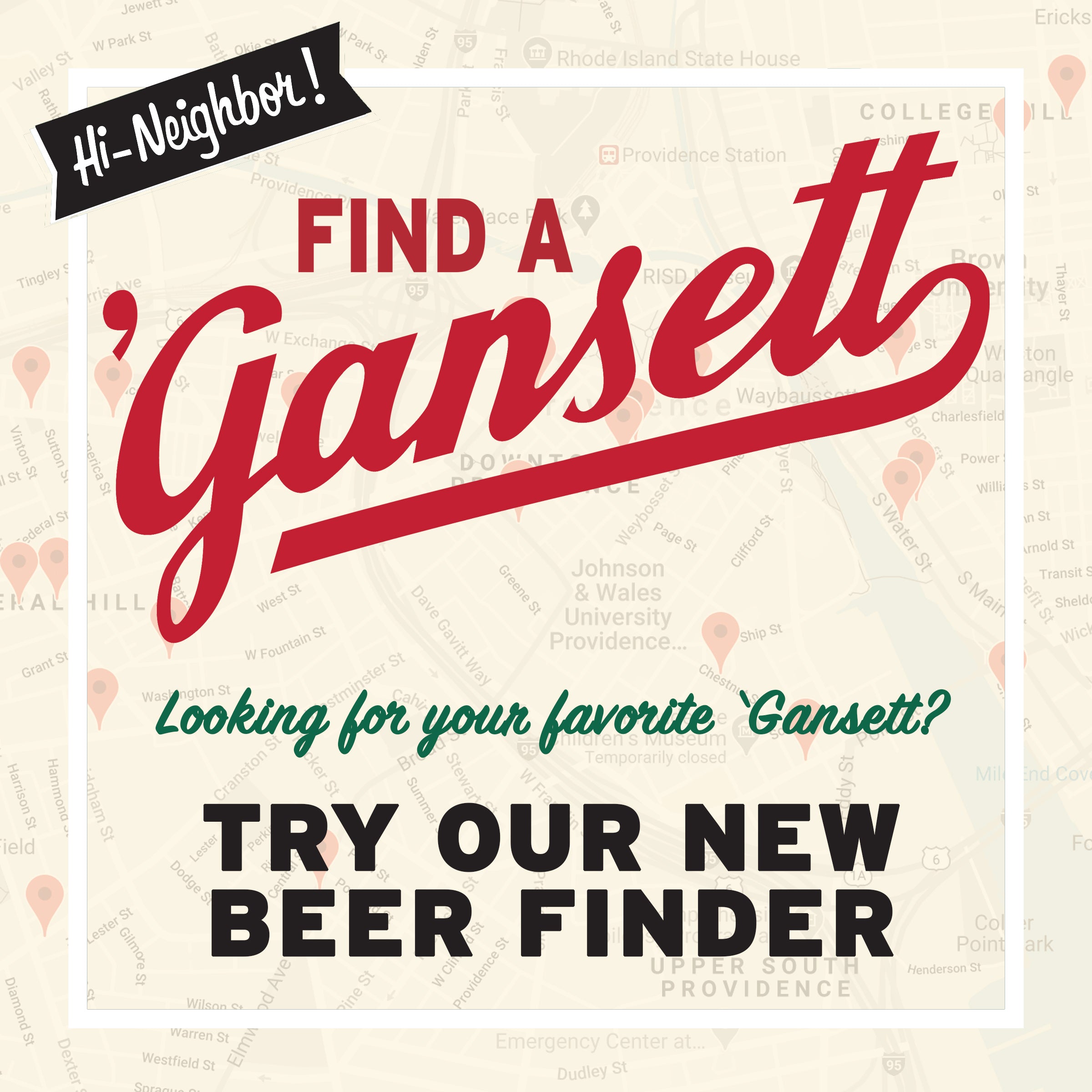 The NEW 'Gansett Beer Finder Narragansett Beer