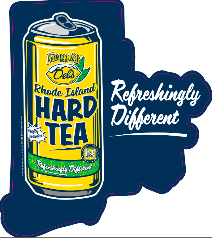 Del’s Rhode Island Hard Tea Tin Tacker