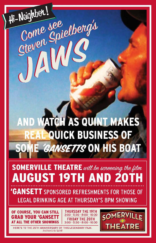 Gansett And JAWS On The Big Screen In Somerville