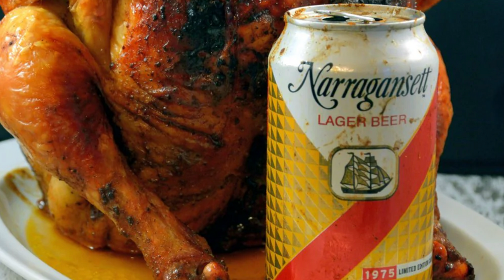 Turkey Who? Get Ready for a Clucking Good Thanksgiving with Narragansett Beer Can Chicken!