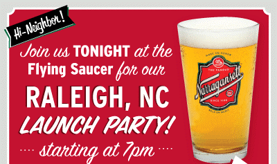 Raleigh NC Launch Party Tonight At The Flying Saucer