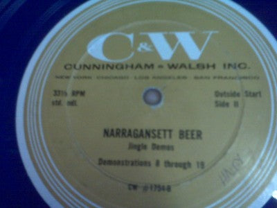 Vintage: Narragansett Beer Jingle Demos On Vinyl