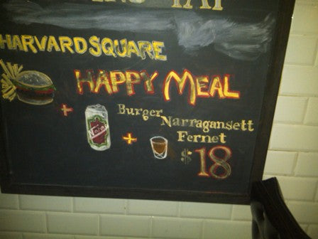 Harvard Square's Happy Meal