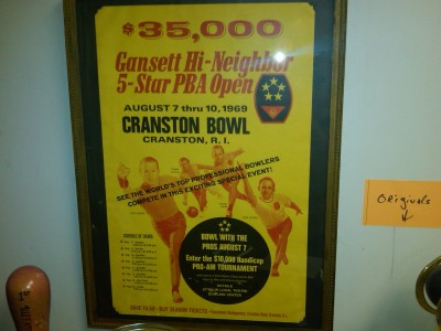 Vintage: 1969 Gansett Bowling Poster