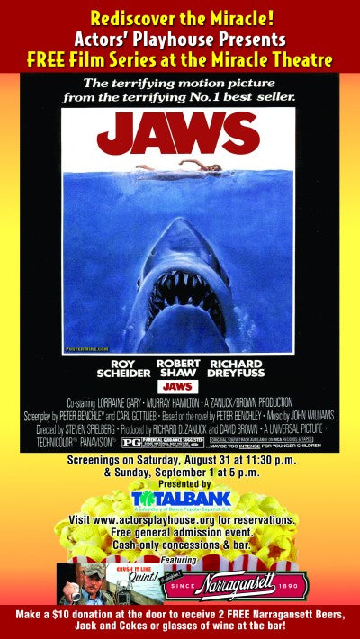 This Weekend In FL: JAWS At The Miracle Theater In Coral Gables