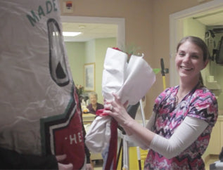 Tall Boy Visits Winners on Valentine's Day