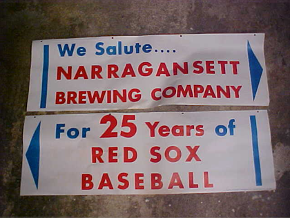 Vintage 'Gansett/Sox Banners