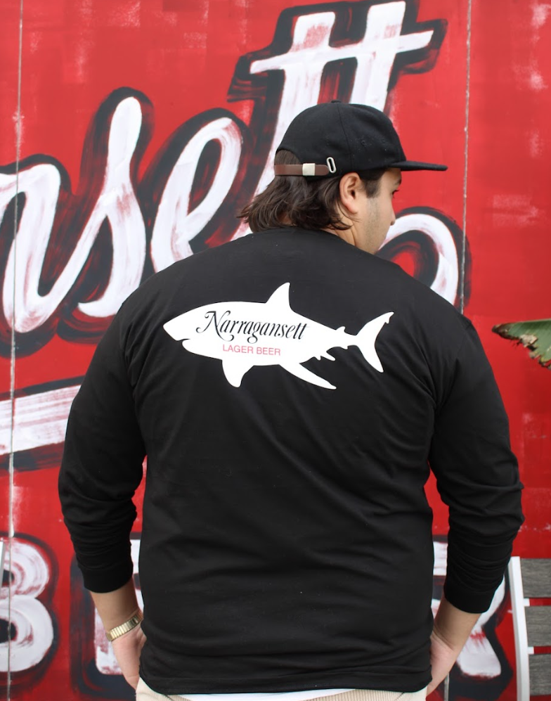 Long Sleeve Gansett Lager Shark Tee