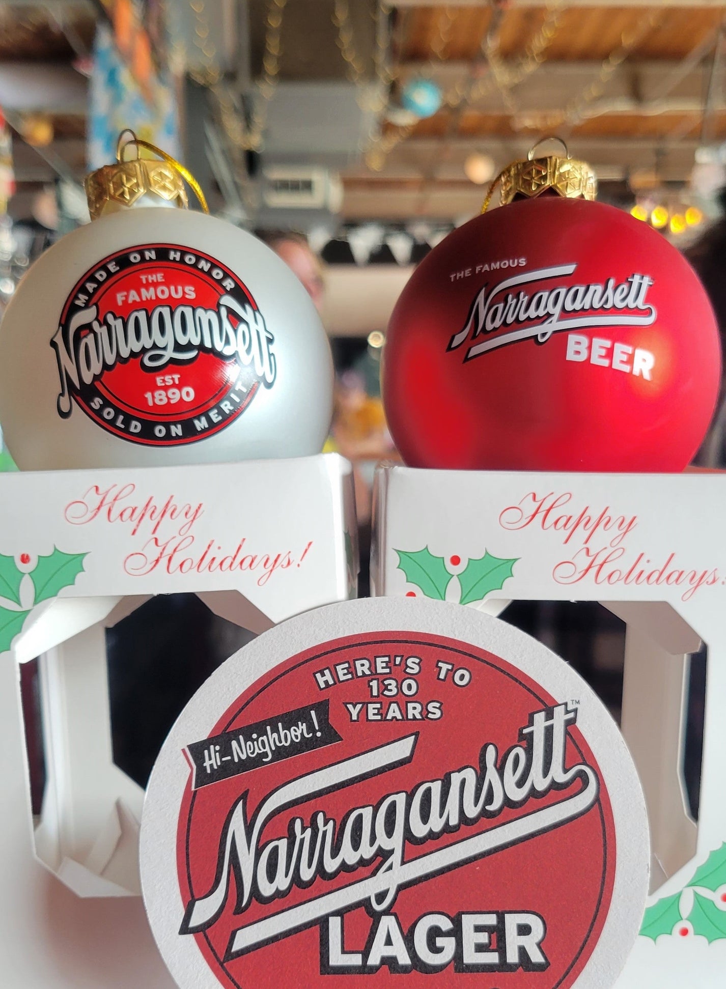 Narragansett Glass Ornament Narragansett Beer